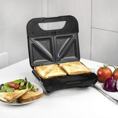 Kalorik 4-in-1 Sandwich Maker, Stainless Steel and Black by Kalorik in Stainless Steel