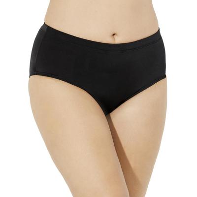 Plus Size Women's Chlorine Resistant Full Coverage Brief by Swimsuits For All in Black (Size 12)