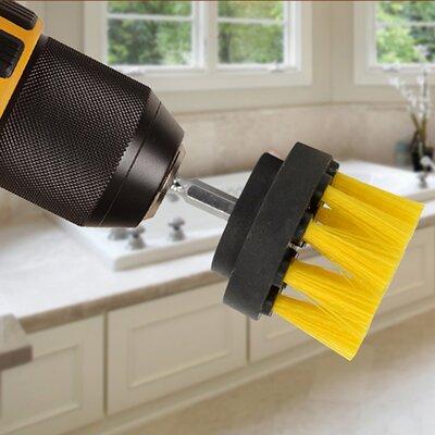 Eternal All Purpose Power Scrubber Drill Cleaning Brush Kit (3-piece Set) Plastic/Metal in Black/Yellow | 5 H x 3.5 W x 3.5 D in | Wayfair