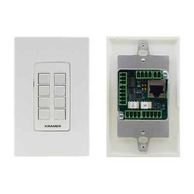 Kramer 8-Button Ethernet and K-NET 1-Gang Control Keypad with PoE (US, Decora) RC-308/US-D(W/B)