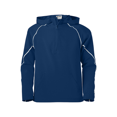 Soffe 1027Y Youth Game Time Warm Up Hoodie in Navy Blue size XS | Polyester/Spandex Blend