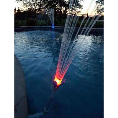 Magic Pool Fountain Water Powered Swimming Pool Fountain w/Multicolor LED Bulb | 5 H x 14 W x 20 D in | Wayfair MPF-01-Multicolor
