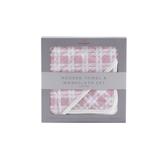 Pink Plaid Cotton Hooded Towel and Washcloth Set - Newcastle Classics 9010