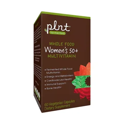plnt® Fermented Whole Food Women's Multivitamin for 50+ (60 Vegetarian Capsules)