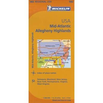 Michelin Usa: Mid-Atlantic, Allegheny Highlands Map 582