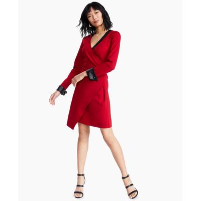 Kg's House Of Fashion Semi Wrap Dress - Red