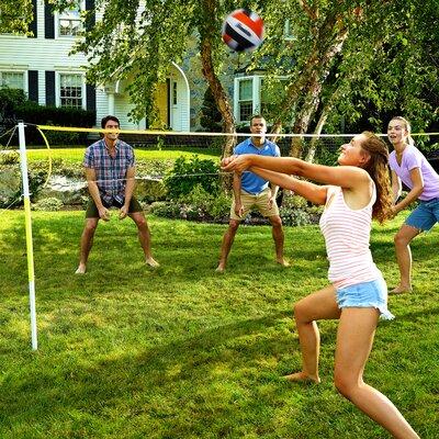 Franklin Sports kids Family Volleyball Set Plastic/Metal in White | 35.7 H in | Wayfair 52641X