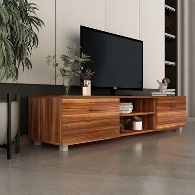 Ivy Bronx Garreth TV Stand for TVs up to 70" Wood in Brown | Wayfair A039199E61EB450288A8077F0C6129D6