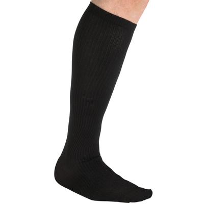 Over-the-Calf Compression Silver Socks by KingSize in Black (Size 2XL)