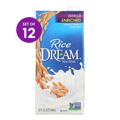 DREAM Milk & Milk Substitutes - Enriched Vanilla Rice Drink - Set of 12