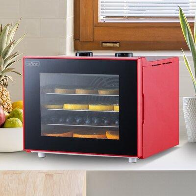 Nutrichef 4 Tray Electric Countertop Food Dehydrator in Red | 8.27 H x 10.04 W x 11.81 D in | Wayfair NCDH4S