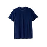Men's Big & Tall Lightweight Longer-Length Crewneck T-Shirt by KingSize in Navy (Size XL)