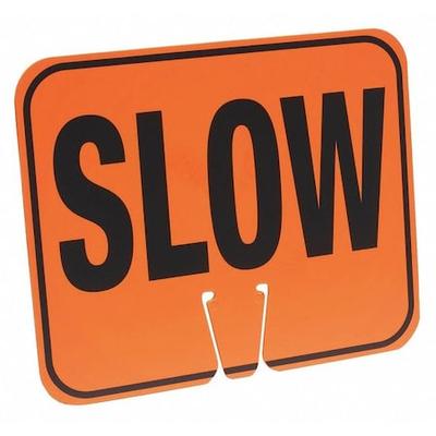ZORO SELECT 03-550-SLT Traffic Cone Sign, ABS plastic, 10 1/2 in H, 12 1/2 in