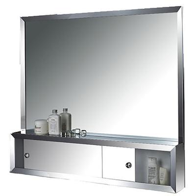 KETCHAM 2432CB 24" x 32" Surface Mounted SS Framed Cosmetic Box with Mirror