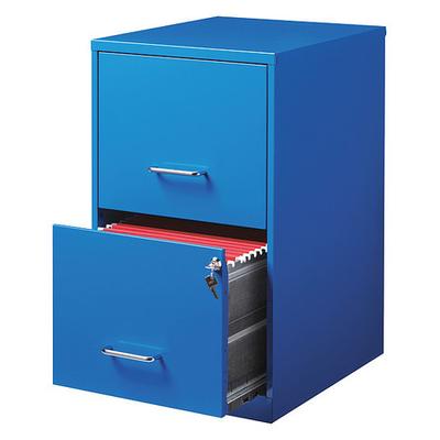 SPACE SOLUTIONS 20880 2 Drawer File Cabinet, Blue, Letter