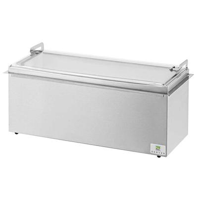 Server 3 Compartment Insulated Drop-In Stainless Steel Bar with Cover for 1/6 Size 6