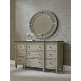 Lark Manor™ Coffey Rococo Oval Dresser Mirror in Brown/Gray | 45 H x 39 W x 1.5 D in | Wayfair C7E8B28DEA2E42B280B7D94DBFF3017D