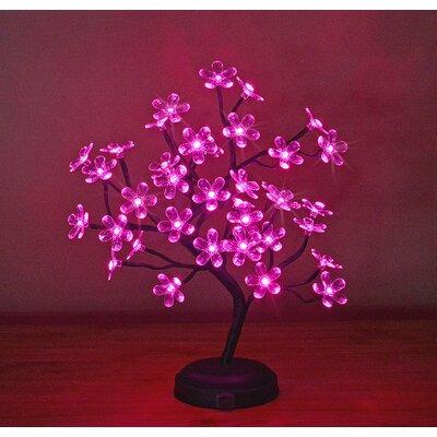 The Holiday Aisle® Crystal Flower Bonsai 36 Light Battery Lighted Trees & Branches in Pink | 18 H x 5 W x 5 D in | Wayfair YKLTD36B-PK-WF