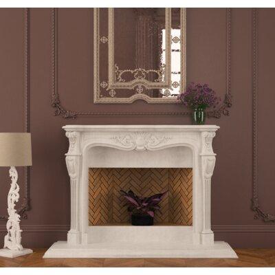 Los Angeles Cast Stone Ani Fireplace Surround in Brown | 45 H x 62 W x 10 D in | Wayfair LACS-FM-ANI-10