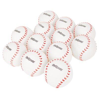 GoSports kids Rubber Baseball 12 Pack For - Soft & Safe Inflatable Design w/ Pump - Great For Throwing in White, Size 3.0 H x 3.0 W x 3.0 D in