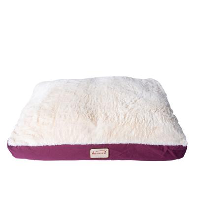 Double Extra Large Pet Dog Bed Mat With Poly Fill Cushion And Removable Cover by Armarkat in Ivory Burgundy