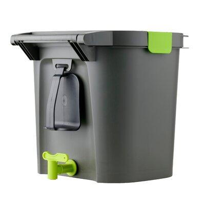Riverstone Industries 3.7 Gallons Gal. Plastic Odor Resistant Indoor Kitchen Composter w/ Latching Lid Plastic | 11.5 H x 12 W x 11.75 D in | Wayfair