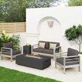 Wade Logan® Caggiano 5 Piece Sofa Seating Group w/ Cushions Metal in Gray | Outdoor Furniture | Wayfair 2EE23E7F6DB44700BEE59181A2E292A1