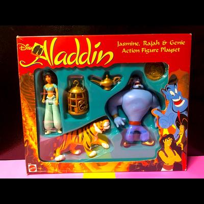 Disney Toys | Disney’s Aladdin Vtg 1990’s Action Figure Playset | Color: Blue/Orange | Size: Box 10”X12”X2.5”