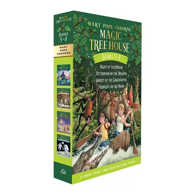 Magic Tree House Books 5-8 Boxed Set by Mary Pope Osborne Children's Books, Multicolor