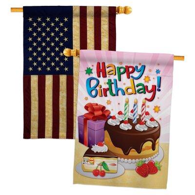 Breeze Decor 2-Sided Polyester 40" x 28" House Flag in Brown/Pink/Red | 40 H x 28 W in | Wayfair BD-PC-HP-115073-IP-BOAA-D-IM11-BD