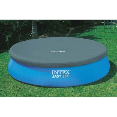 Intex 48in x 18ft Inflatable Above Ground Pool w  Ladder, Pump & Cover Plastic in Blue White | 48 H x 216 W x 216 D in | Wayfair 26175EH + 29025E