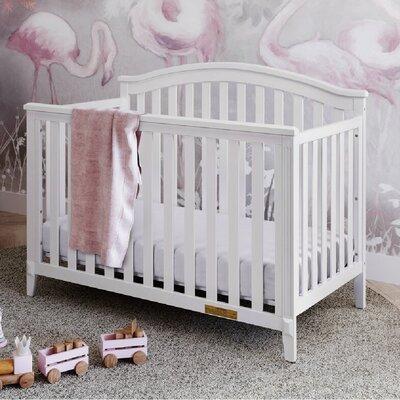 AFG Baby Furniture Kali II 4-In-1 Convertible Crib w/ Toddler Guardrail Wood in White | 44 H x 55 W x 30 D in | Wayfair 457W+016W