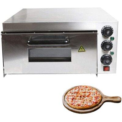 DALELEE Commercial Pizza Oven Single Deck Stainless Steel Countertop Electric Pizza Oven Cooker in Gray, Size 11.82 H x 19.11 W x 22.06 D in Wayfair