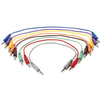 Hosa CSS-845 1/4-inch TRS Male to 1/4-inch TRS Male Patch Cable 8-pack - 1.5 foot (Various Colors)