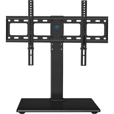 AMADA Universal Swivel Tv Stand/Base - Table Top Tv Stand For 37-65 Inch Lcd Led Tvs - Height Adjustable Tv Mount Stand w/ Tempered Glass Base