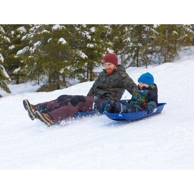 e-Joy 35-Inch Slippery Racer Downhill Toboggan Snow Sled Plastic in Blue | 4 H x 18 W x 35 D in | Wayfair 35x18x4_snowsled_blue_1pc