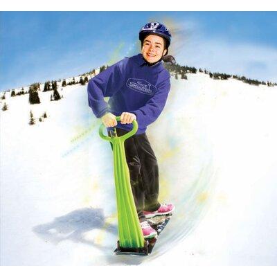 e-Joy Snow Ski Scooter w/ Grip Handle Snow Sled Plastic in Green | 39 H x 8 W x 29 D in | Wayfair sscooter_green_1pc