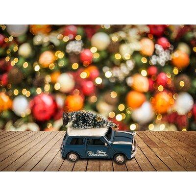 The Holiday Aisle® Raeford Mini Cooper Christmas Car Metal in Blue/Brown/White | 4 H x 6.5 W x 3 D in | Wayfair EFA0077EB98C4802A6007A60F434EF9B
