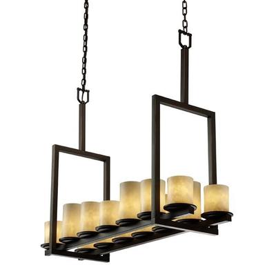 Justice Design Group Clouds 42 Inch 14 Light Chandelier - CLD-8764-10-DBRZ