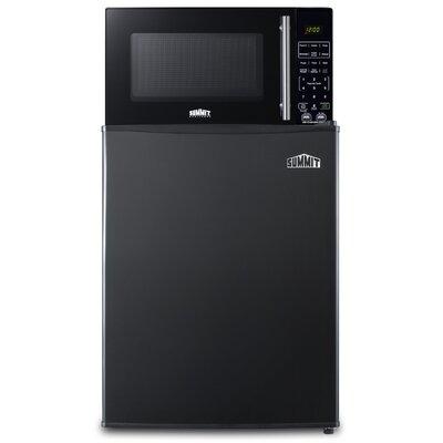 Summit Appliance Microwave/Refrigerator Combination w/ Allocator Metal in Black | 35.25 H x 18.5 W x 18.38 D in | Wayfair MRF29KA