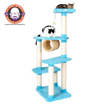 Real Wood 61" Cat Climber Junggle Tree With Platforms by Armarkat in Sky