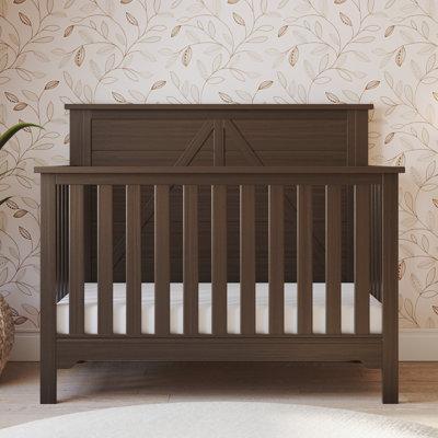 Child Craft Woodland 4-in-1 Convertible Crib Wood in Brown/Gray/Green | 47 H x 30.75 W in | Wayfair F39103.58