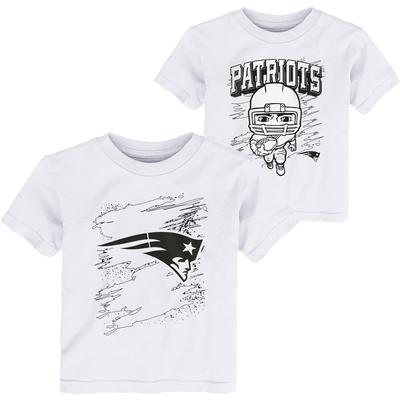 Toddler White New England Patriots Coloring Activity Two-Pack T-Shirt Set