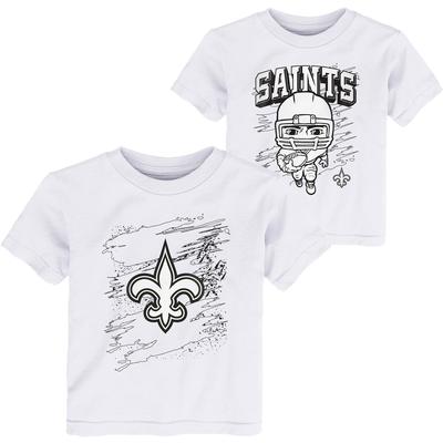 Toddler White New Orleans Saints Coloring Activity Two-Pack T-Shirt Set