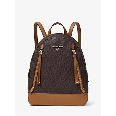 Michael Kors Brooklyn Medium Logo Backpack Brown One Size