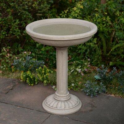 Charlton Home® Bowl & Stand Bird Baths Resin in Brown, Size 22.5 H x 18.0 W x 18.0 D in | Wayfair 3AD46870E5F94AD3A6640C21163F696F