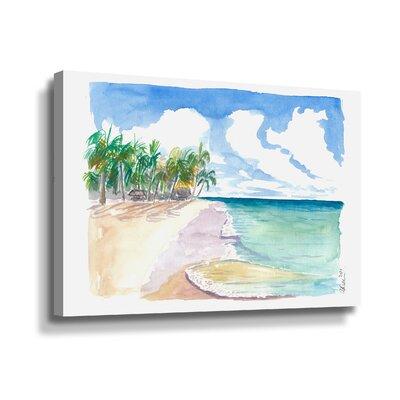 Rosecliff Heights Turquoise Waters At Seven Mile Beach Negril Jamaica by Markus Bleichner - Painting on Canvas in White | Wayfair
