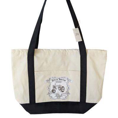 Dog & Tractor Country Pet Tote Bag by JoJo Modern Pets in Silver