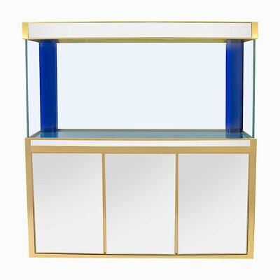 AQUA DREAM 50 Gallons Rectangle Aquarium Tank Glass (cost efficient & easy to clean) in White/Yellow | 51 H x 14 W x 24 D in | Wayfair AD-1560-WT