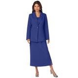 Plus Size Women's Side Button Jacket Dress by Roaman's in Ultra Blue (Size 28 W)